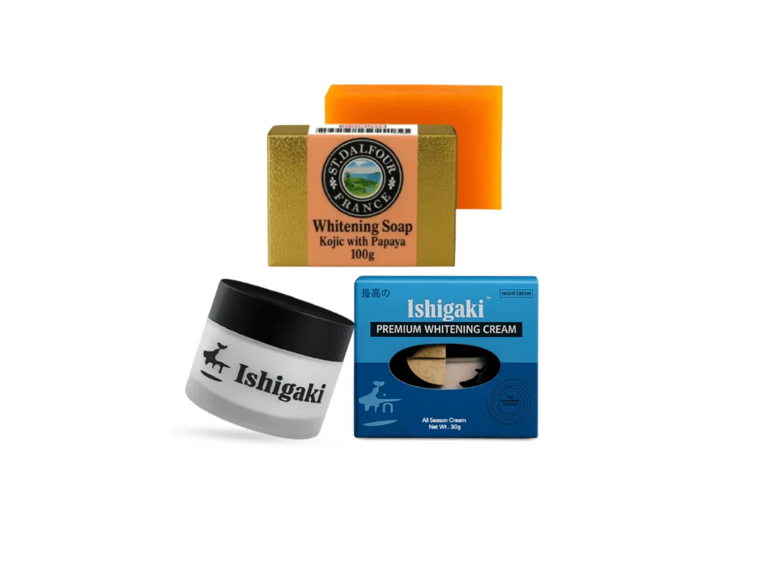 Amazing Combo Ishigaki Premium Cream With Dalfour Soap For Skin Whitening