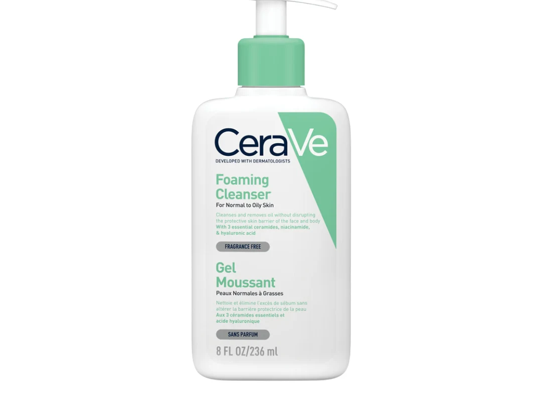 CeraVe Foaming Cleanser 236ml | Oil-Control Face & Body Wash for Normal to Oily Skin