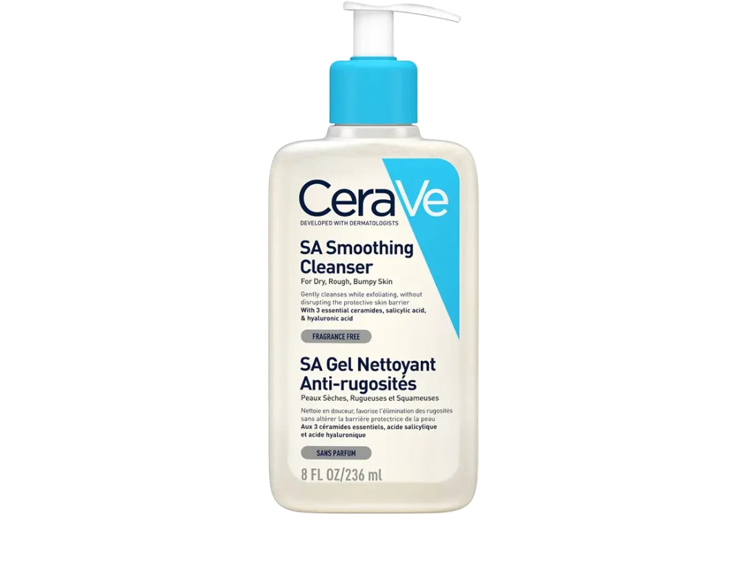 CeraVe SA Smoothing Cleanser 236ml | Exfoliating Face & Body Wash for Rough Skin
