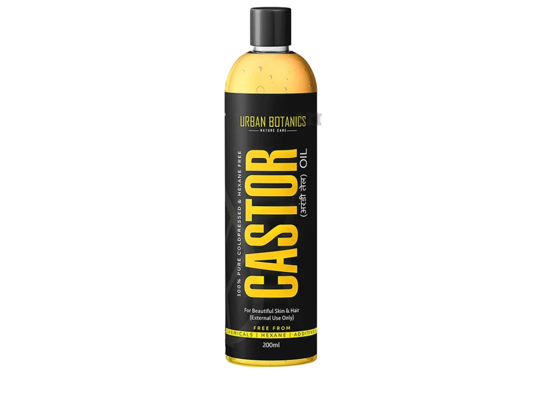 Urban Botanics 100% Pure Cold Pressed Castor Oil – For Strong Hair, Thick Brows & Deep Moisture (200ml)